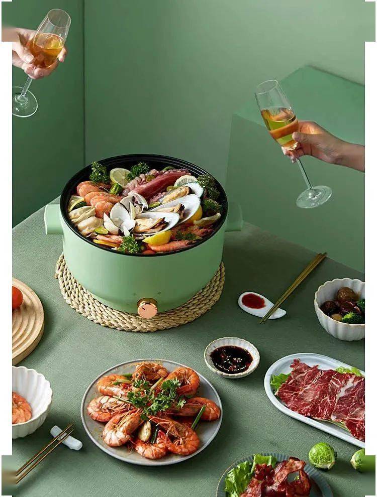 电火锅煎炸焖炖煮样样行用起来也太爽了吧！ky开元棋牌不到100元的超大容量高颜值(图6)